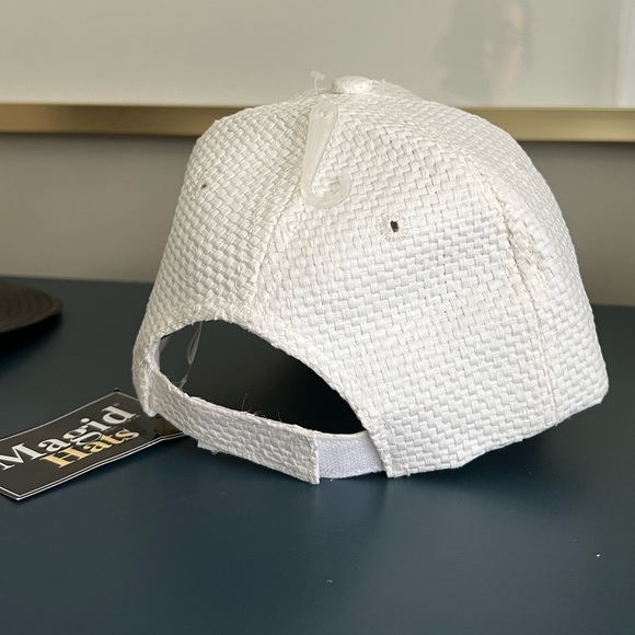 Set 3 Hat ‘Lifes A Beach’ Roxy Sonoma Black White Adjustable Woven Straw Summer - Picture 10 of 17